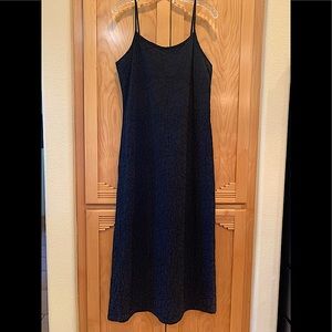 CLICK by Color Me Cotton Slip DRESS Black Cotton S